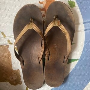 Women’s Rainbow Leather Flip flops sandals